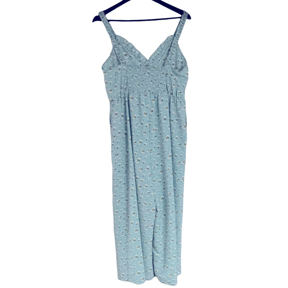 Topshop Pippa Frilled Floral Sleeveless Crop Jumpsuit Size 10 - Picture 3 of 10